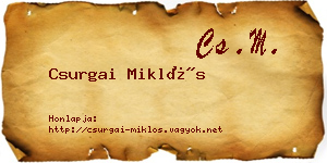 Csurgai Miklós névjegykártya